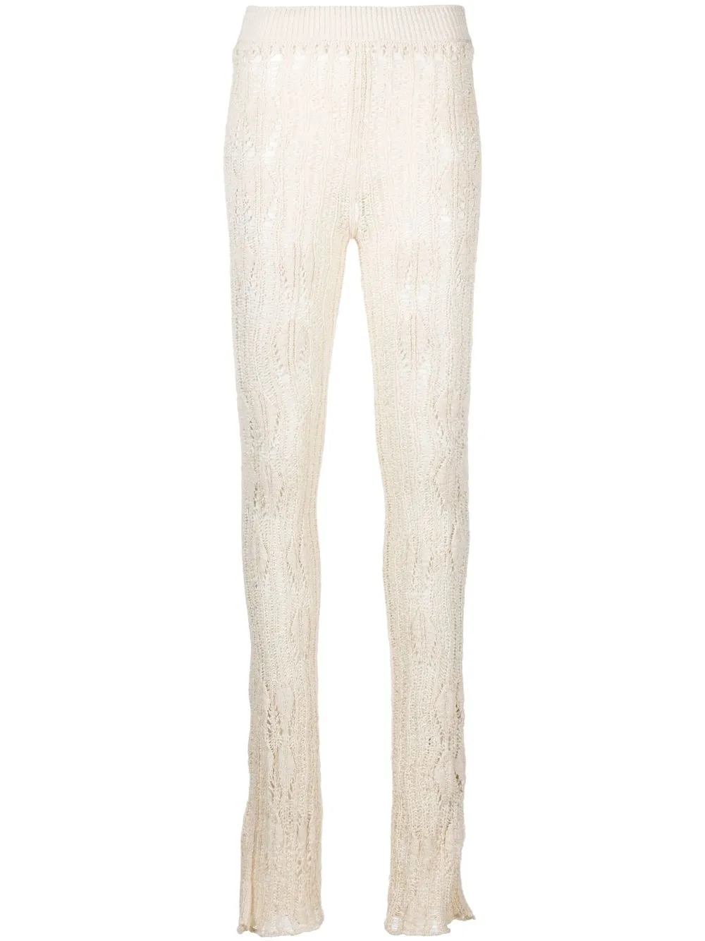 

Acne Studios crochet knit trousers - Neutrals