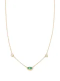 Jacquie Aiche 14kt yellow gold Sophia emerald and diamond necklace