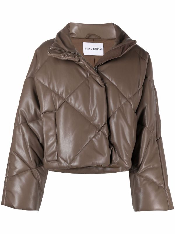 cropped designer puffer jacket