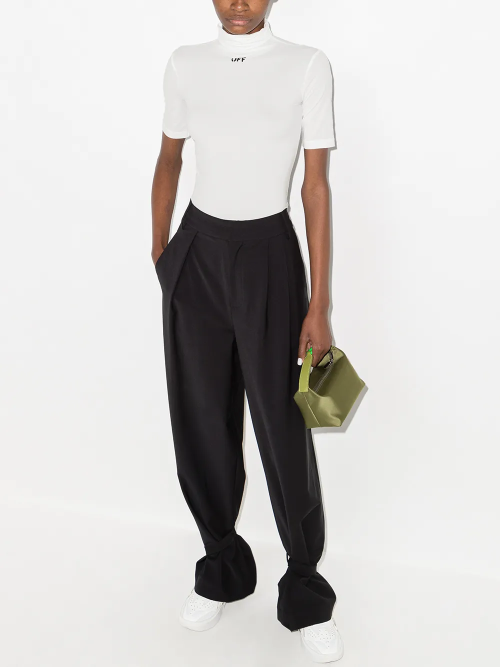 фото Off-white футболка с высоким воротником и логотипом