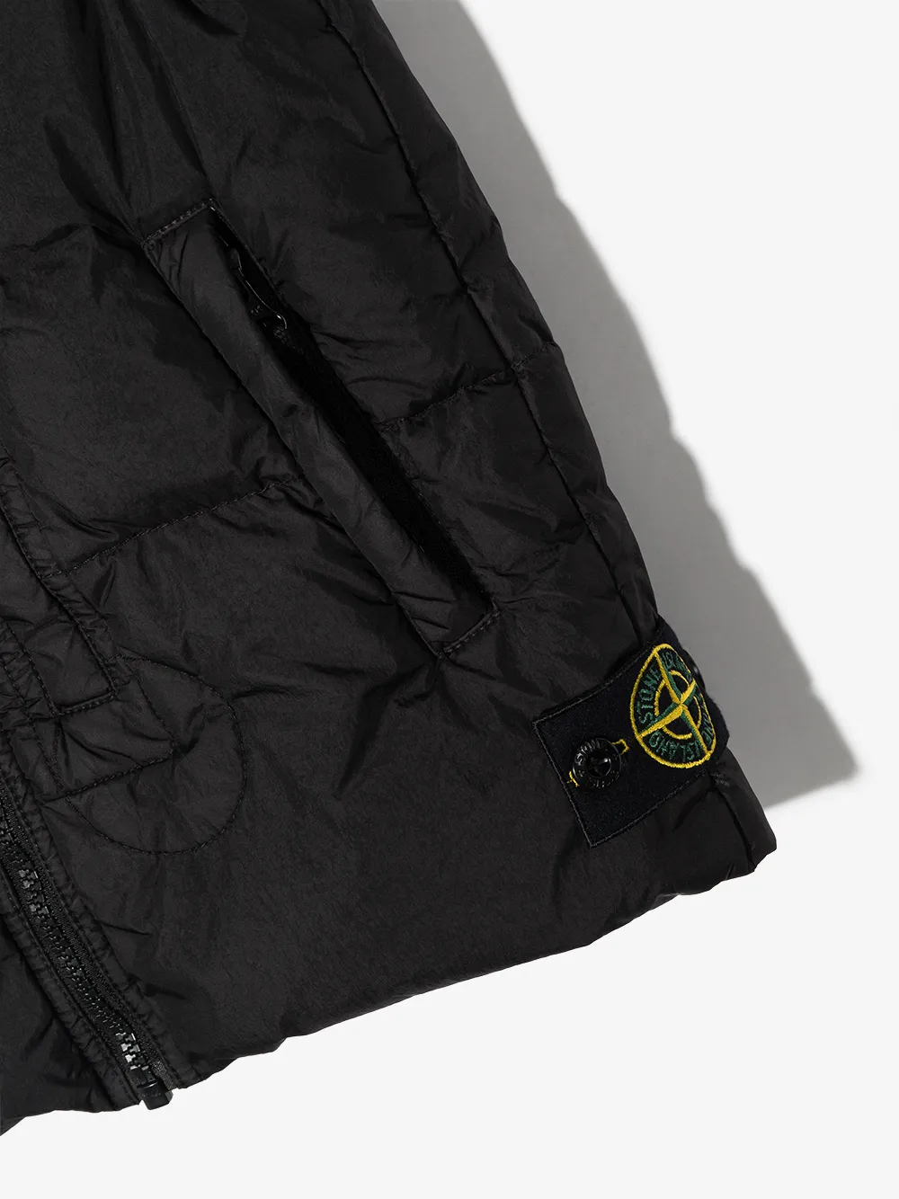 фото Stone island junior дутый жилет с нашивкой-логотипом