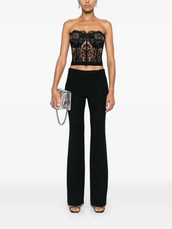 【関税込み】alexander mcqueen Bootcut trousers Alexander McQueen Bootcut Tailored Trousers | Black | FARFETCH