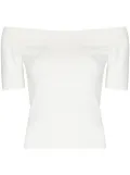 Alexander McQueen off-shoulder knitted top - White