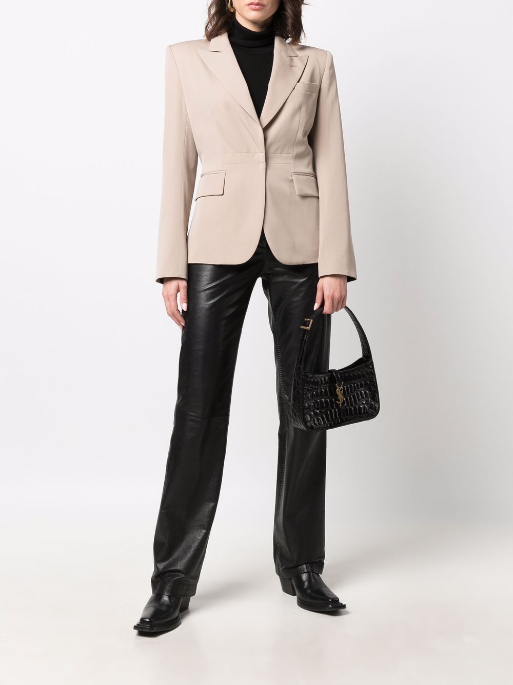 Saint Laurent Pre-Owned 2001 blazer met enkele rij knopen - Beige