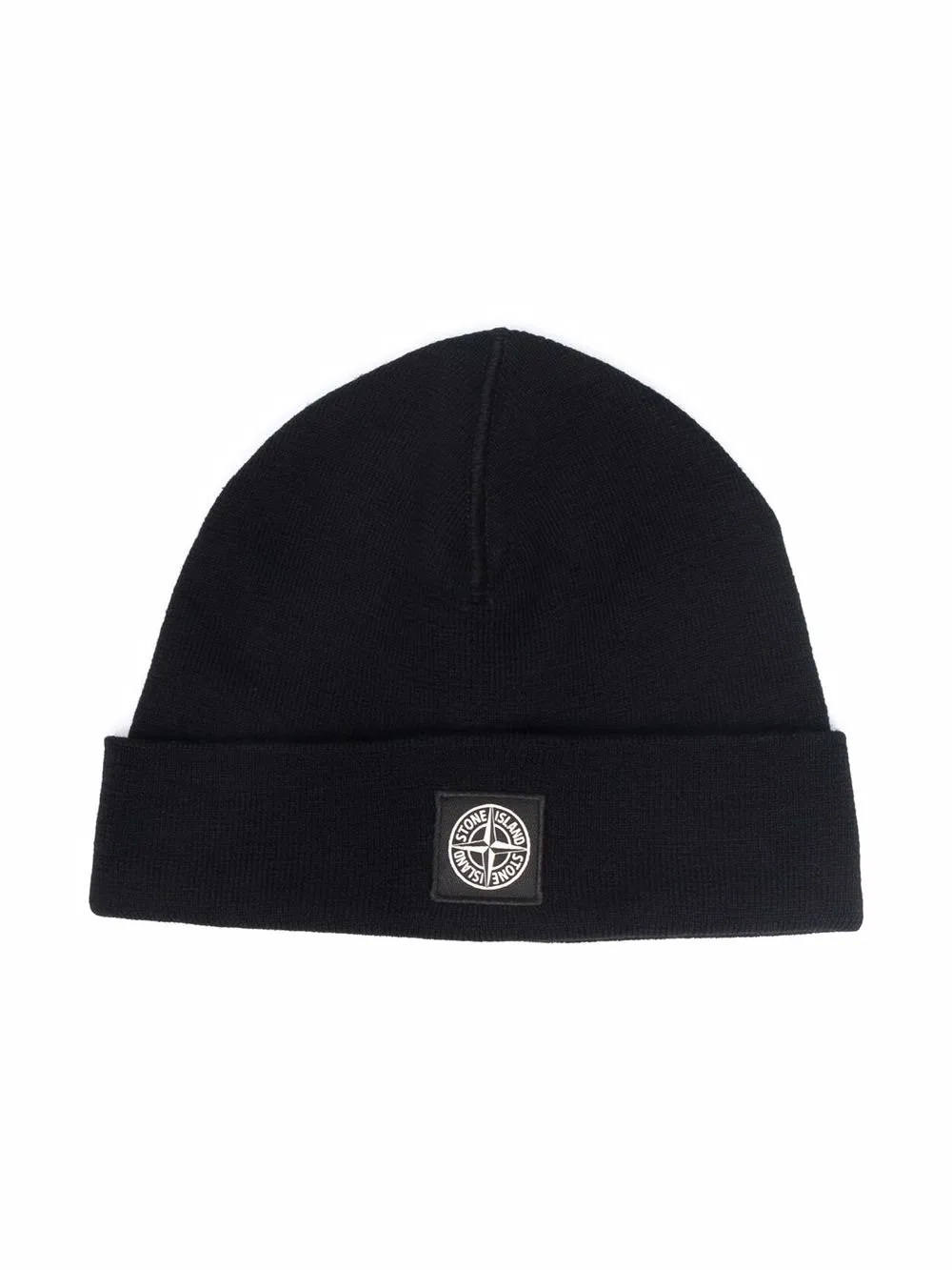 

Stone Island Junior gorro con parche del logo - Negro