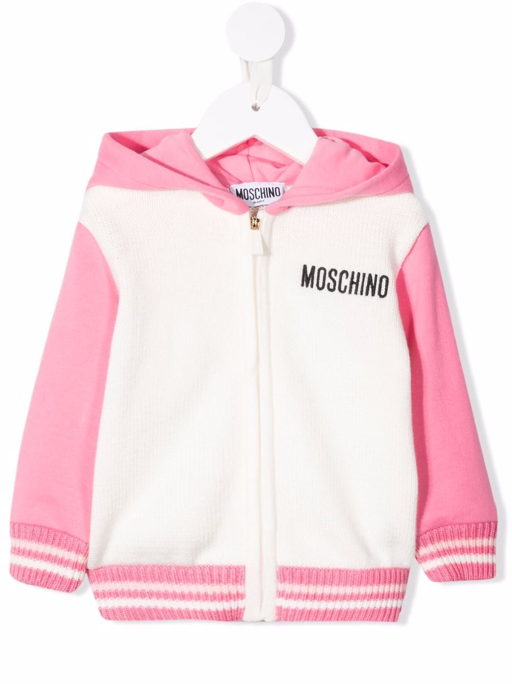 

Moschino Kids teddy logo hoodie - Pink