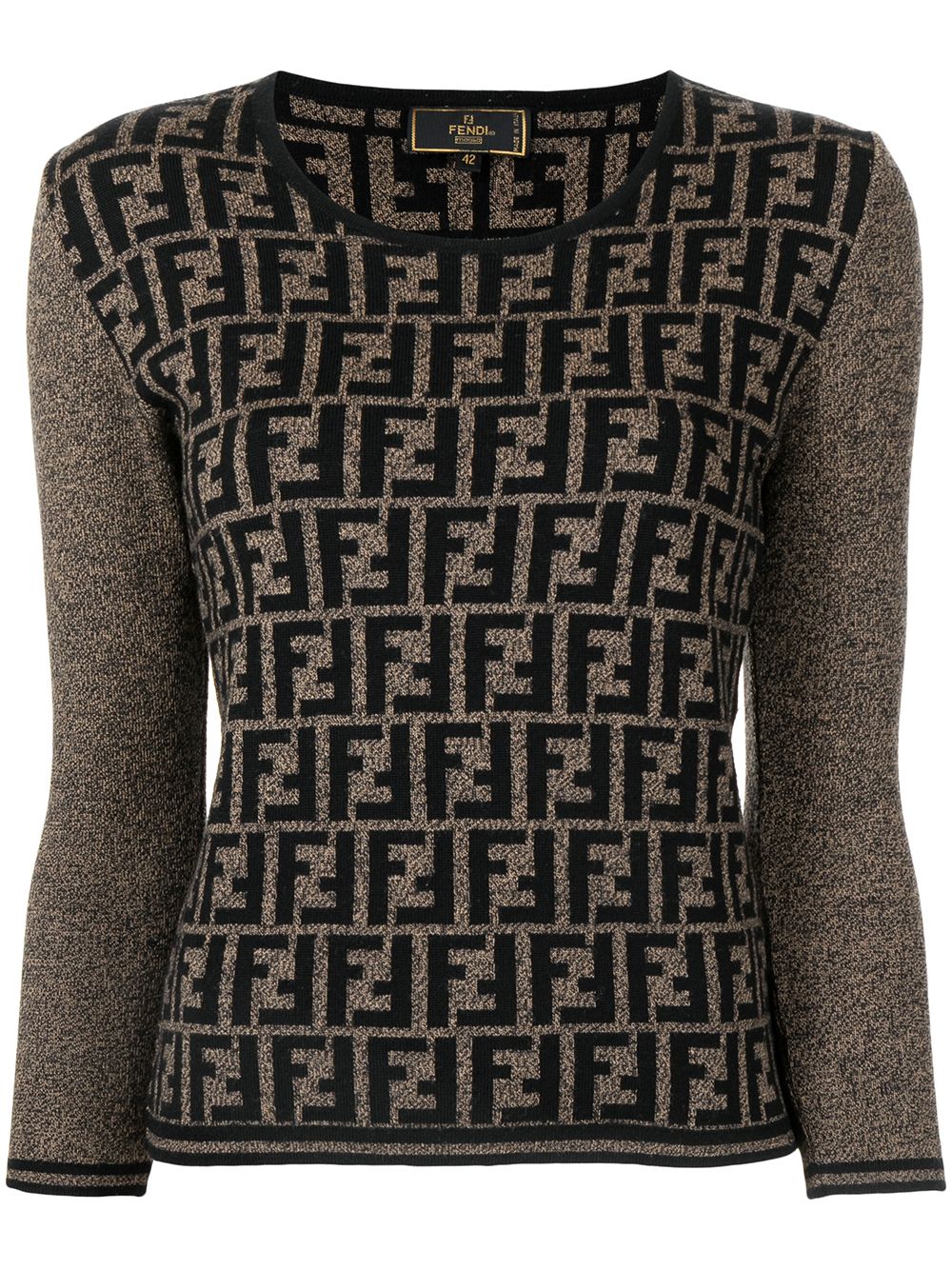 

Fendi Pre-Owned 1990s Zucca pattern jumper - Brown