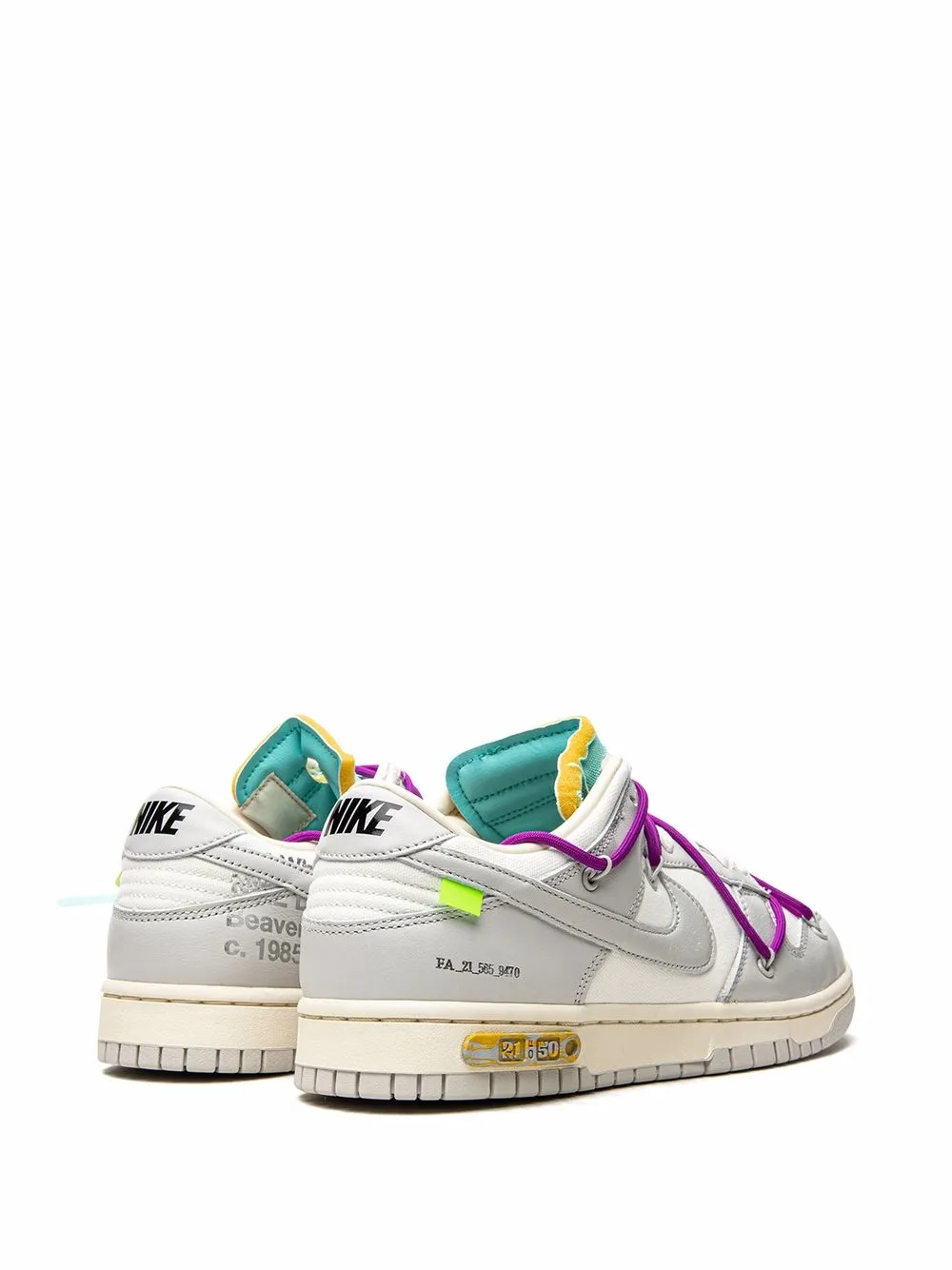 Shop Nike Dunk Low "lot 21" Sneakers In White