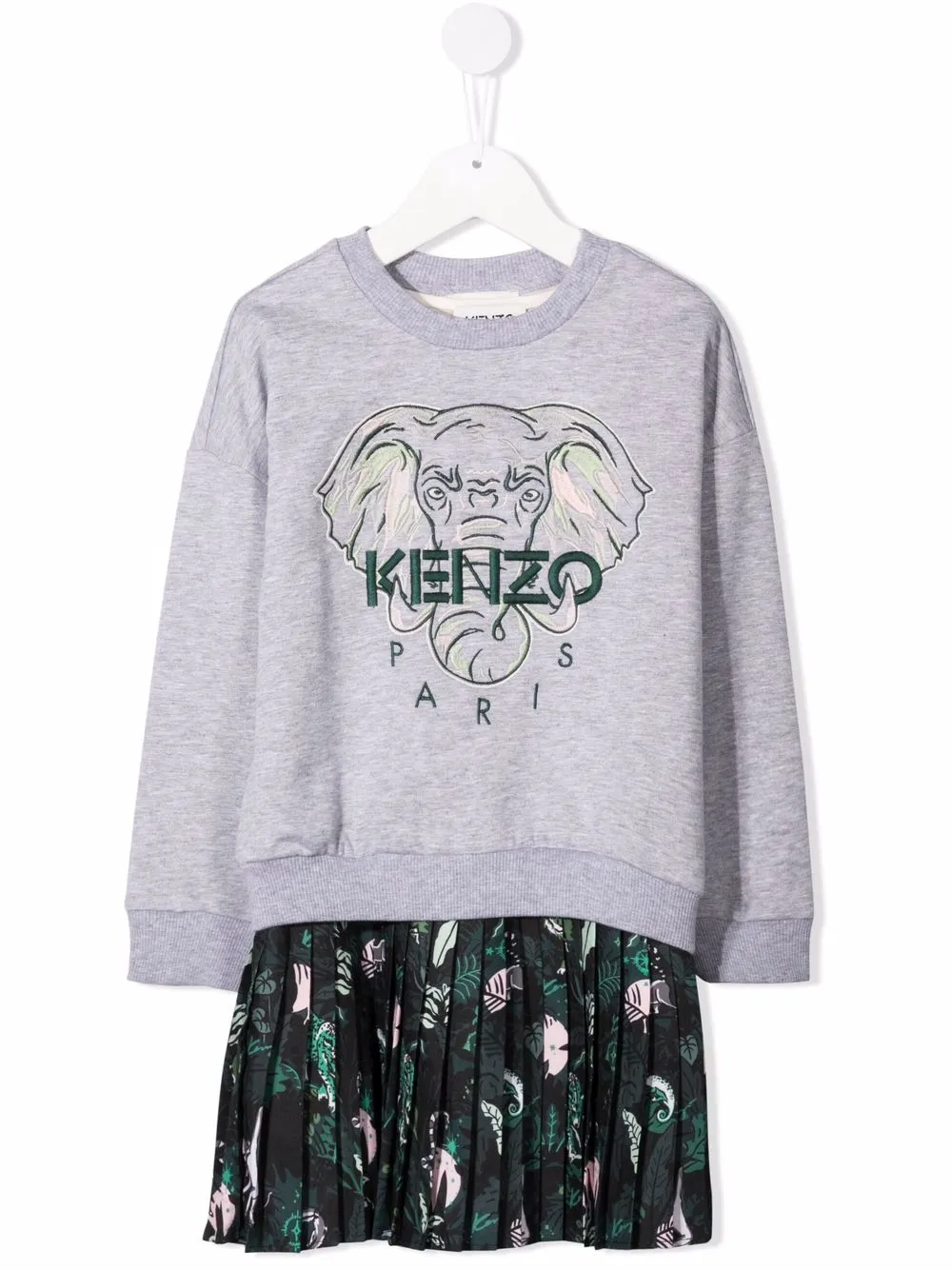 фото Kenzo kids платье со вставками и узором tiger