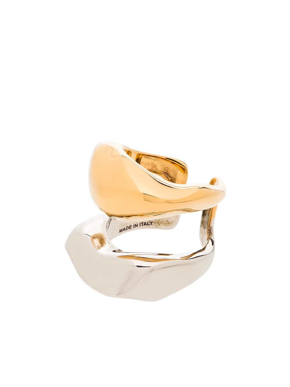 

Alexander McQueen anillo con aberturas - Dorado