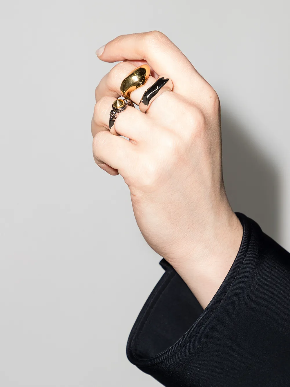 Alexander McQueen Uitgesneden ring - Goud