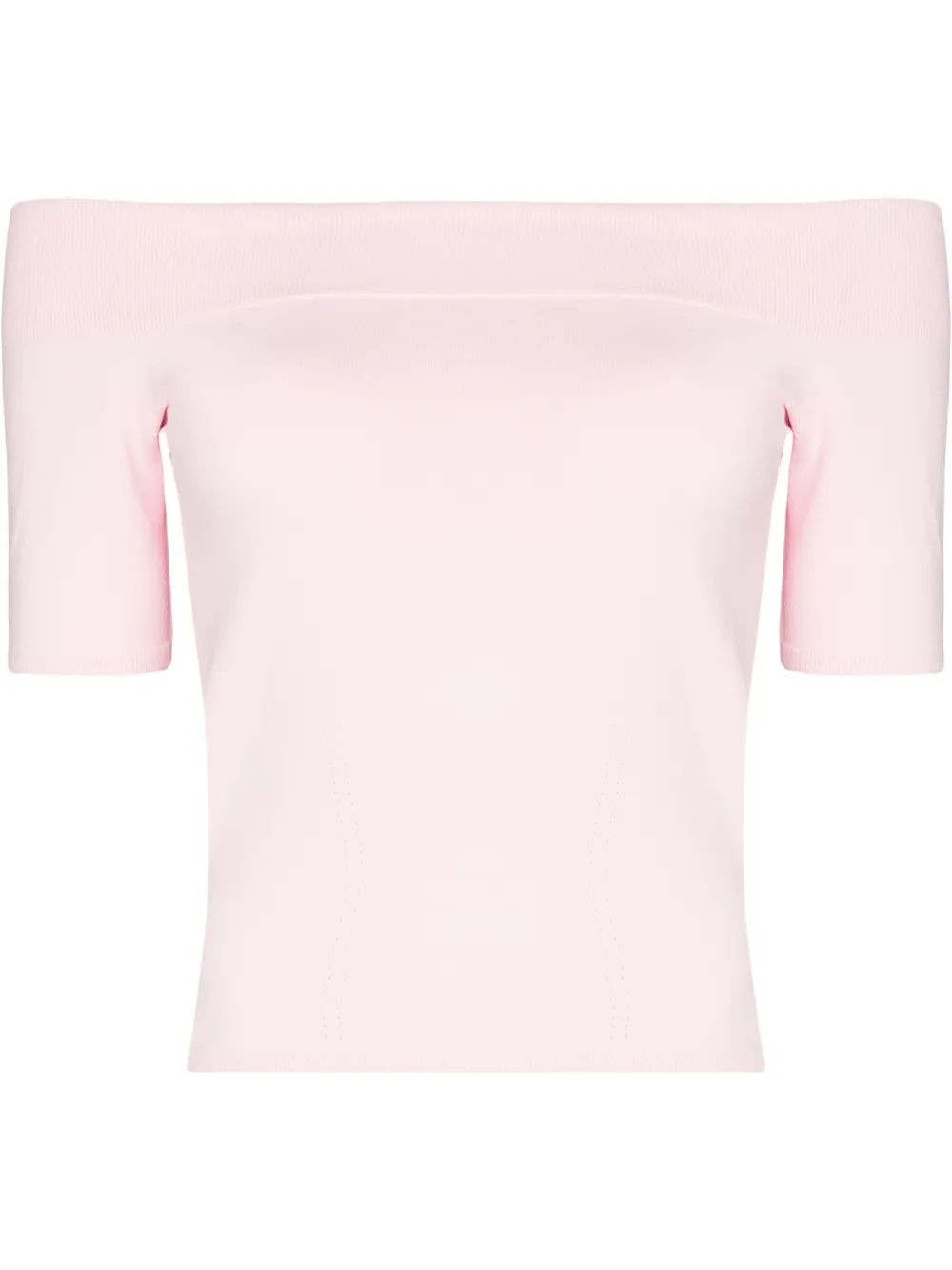 

Alexander McQueen playera con hombros descubiertos - Rosado