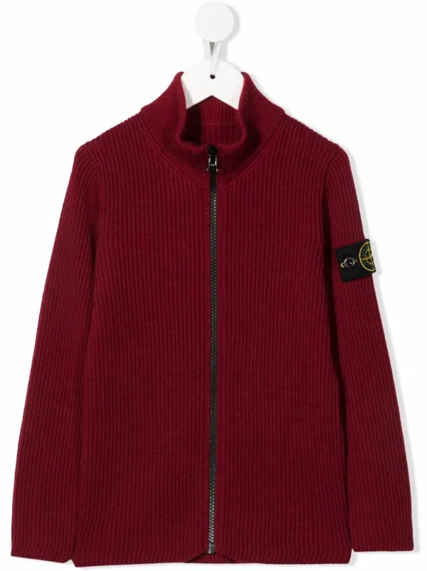 stone island red jumper