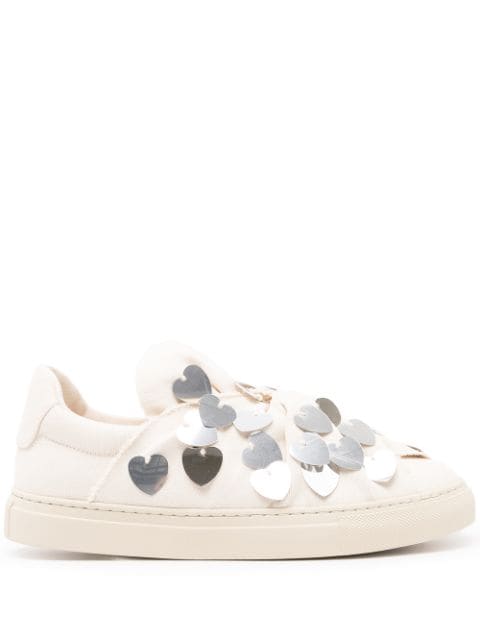 Ports 1961 tenis bajos con detalles de corazones 