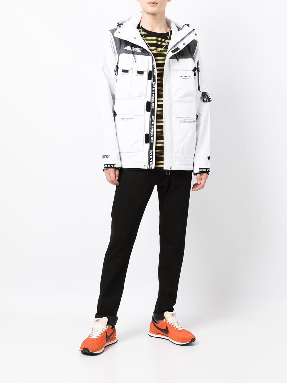 AAPE BY *A BATHING APE® Jack met capuchon - Wit