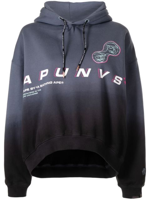 AAPE BY *A BATHING APE ombre print hoodie Women