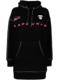 AAPE BY *A BATHING APE® logo print hooded dress - Black