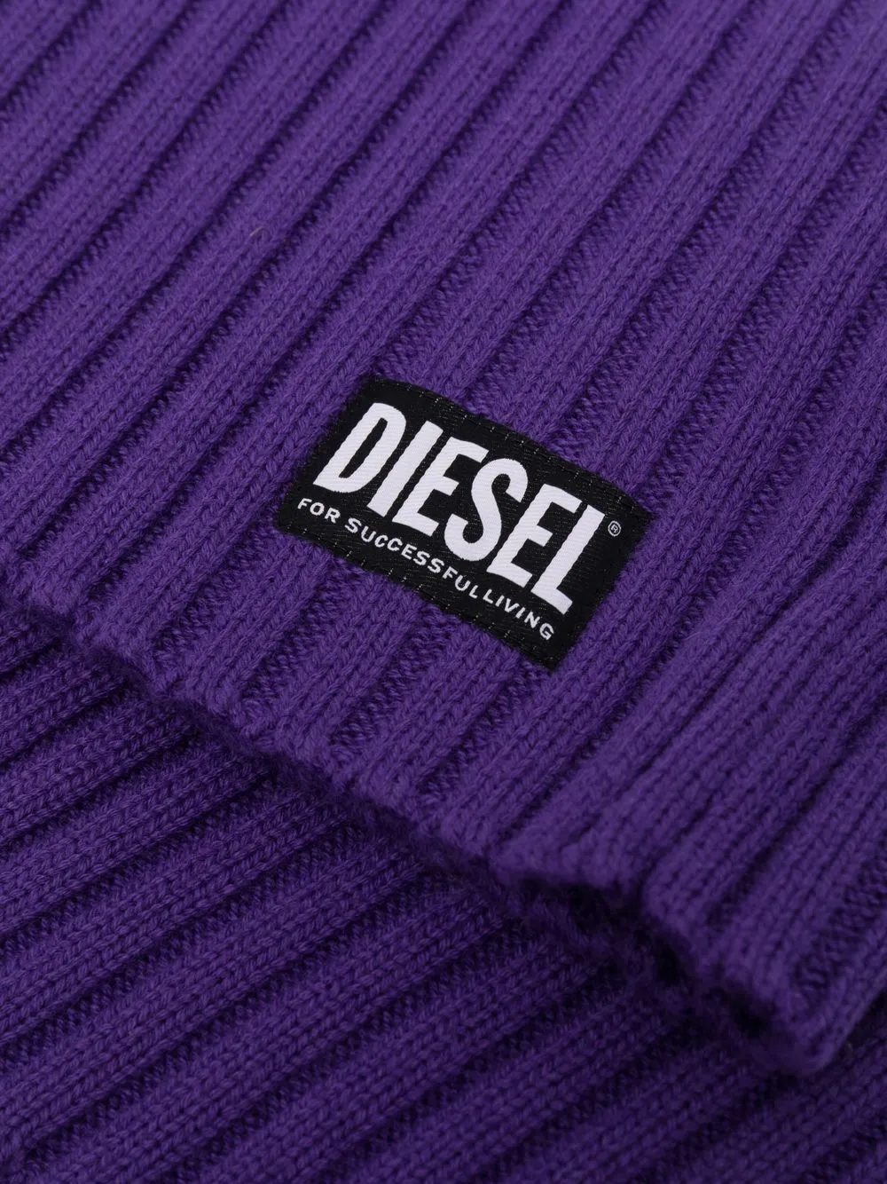 фото Diesel kids шарф в рубчик с нашивкой-логотипом