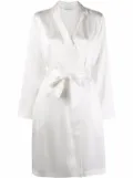 La Perla belted silk robe - White