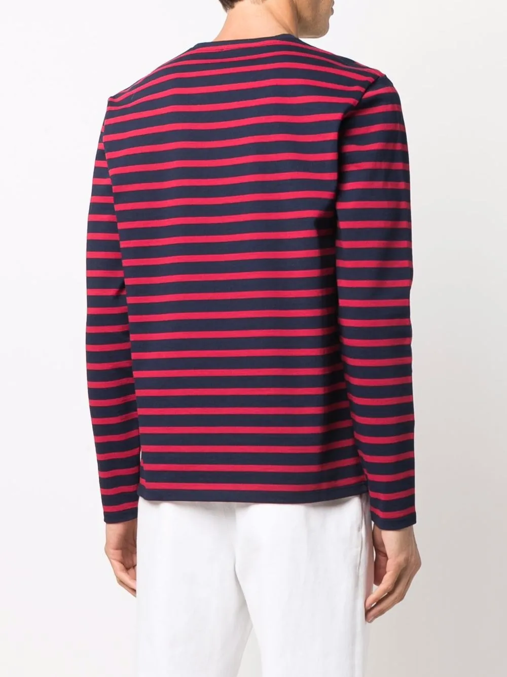 Alexander Mcqueen Striped Long Sleeve T-shirt In Blue