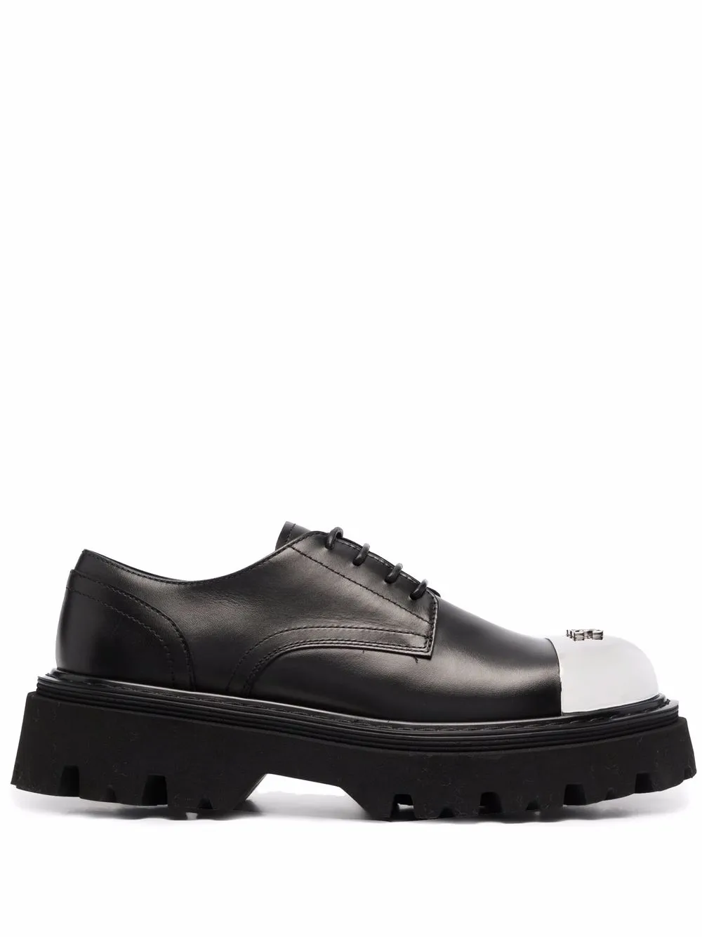 

Casadei zapatos oxford con puntera metálica en contraste - Negro