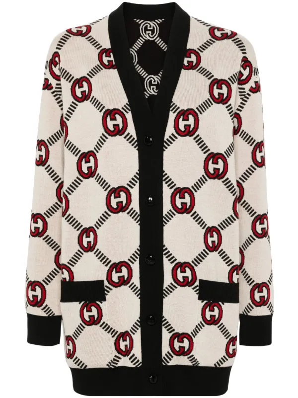 Gucci Reversible Interlocking G Cardigan Neutrals FARFETCH AE