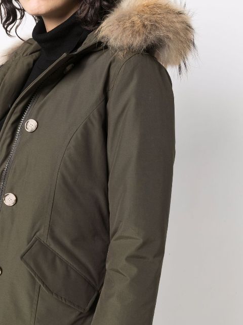 womens green parka fur hood