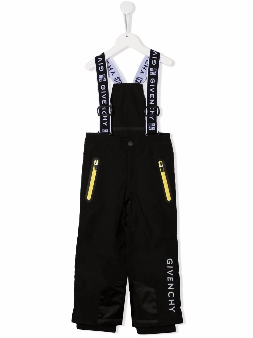 

Givenchy Kids overol recto con logo estampado - Negro