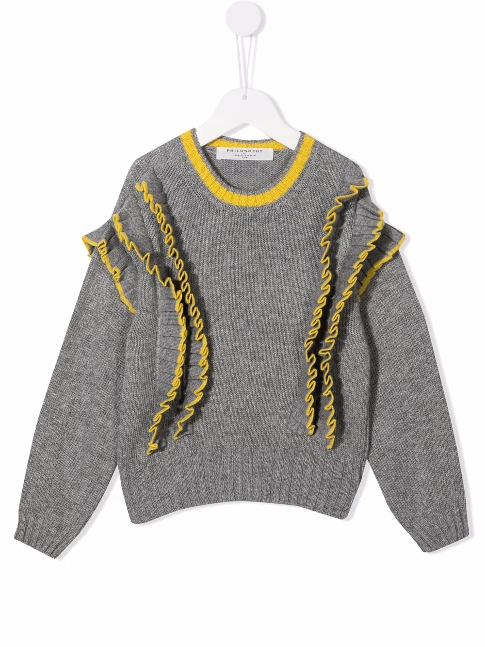 

Philosophy Di Lorenzo Serafini Kids suéter con ribete en contraste - Gris