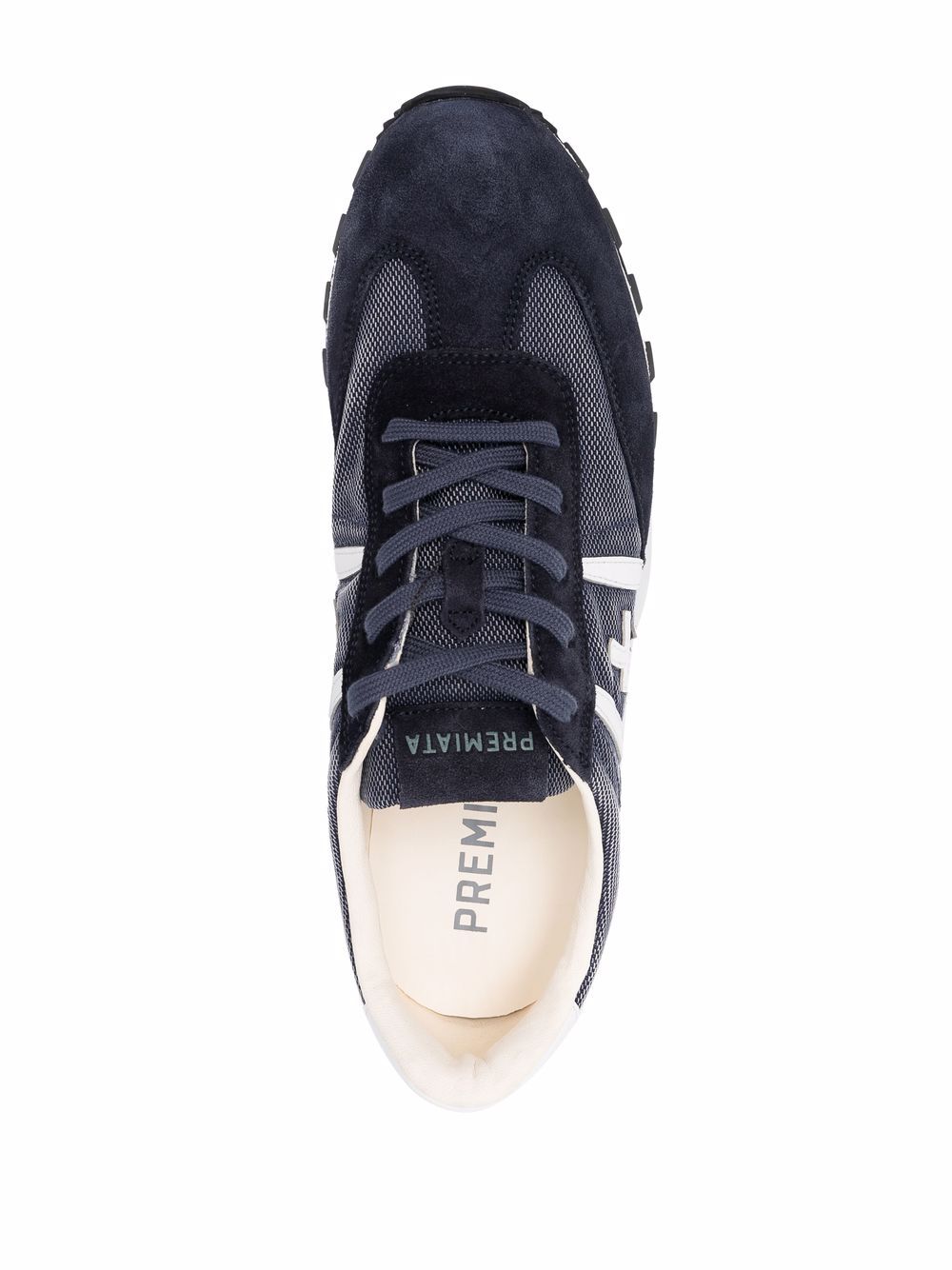 Shop Premiata John Low-top Leather Sneakers In Blue