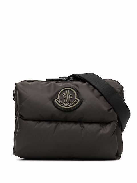 Moncler 绗缝贴花细节邮差包 