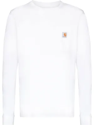 ▷ Carhartt Playera de manga largo con logotipo, para hombre K231, L