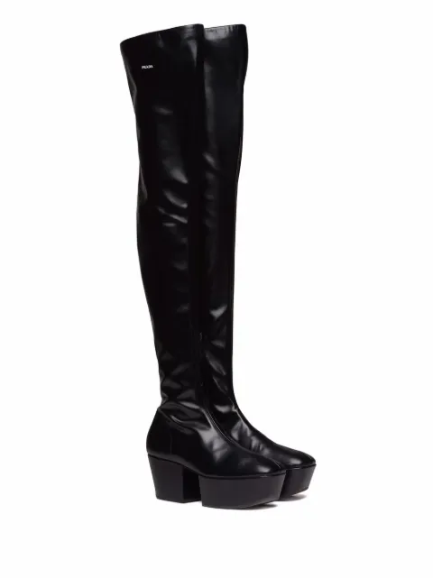 thigh high prada boots
