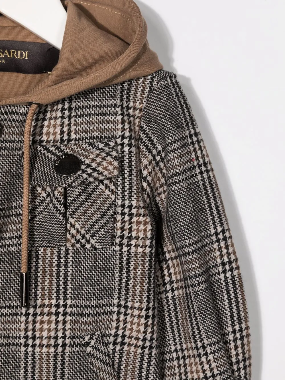 фото Trussardi junior клетчатое худи на пуговицах