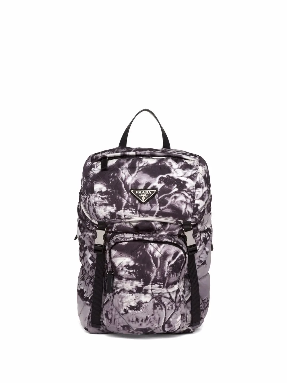 

Prada Re-Nylon printed backpack - Grey