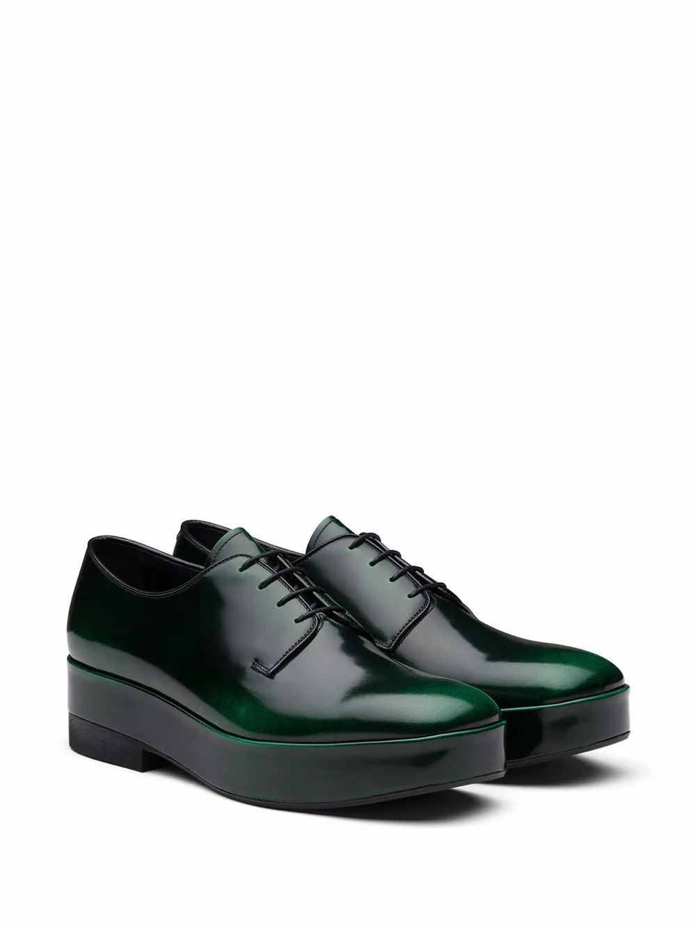Prada squaretoe Flatform Derby Shoes Farfetch