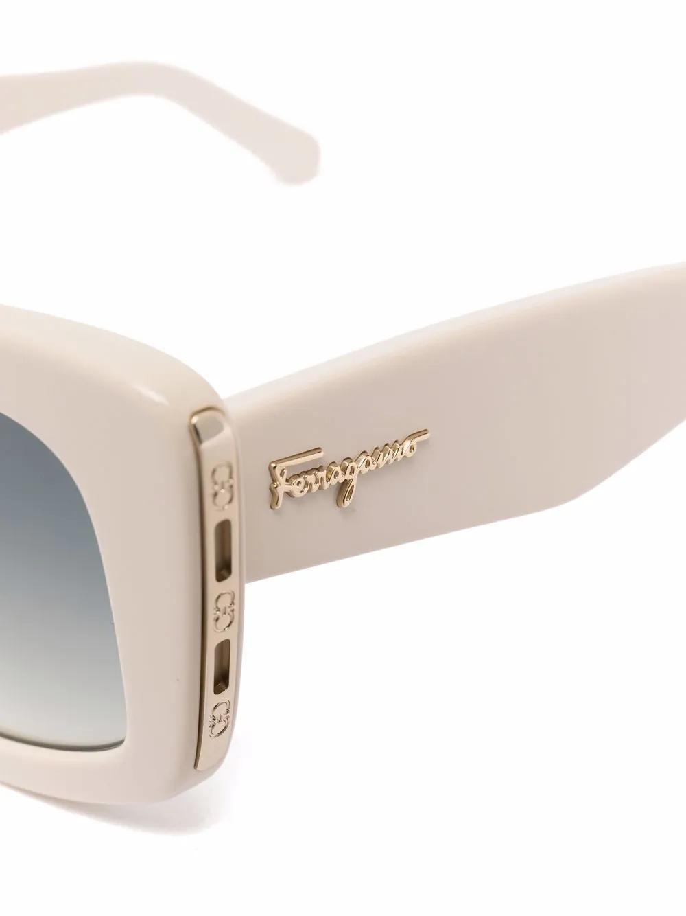 фото Salvatore ferragamo eyewear солнцезащитные очки в массивной оправе