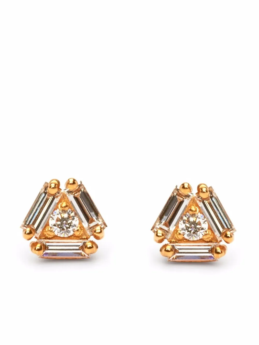 

Suzanne Kalan aretes mini en oro amarillo de 18kt con diamantes - Dorado