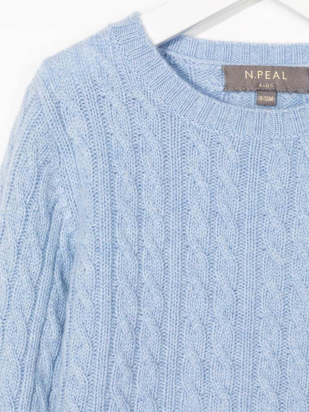 Shop N•peal Cable-knit Sweater In Blue