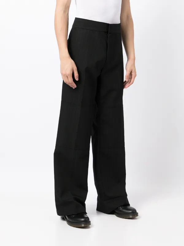 Shop Raf Simons stripe-print pressed 