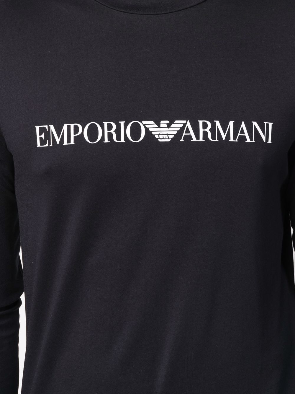 Emporio Armani logo-print longsleeved top Men