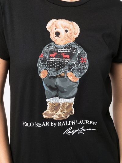 polo bear t shirt black