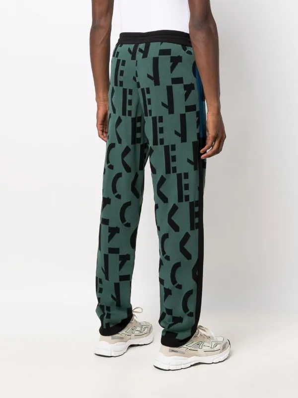 Kenzo logo-knit straight-leg Joggers Green FARFETCH TR
