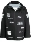 White Mountaineering graphic-print zip-up lightweight jacket - Black