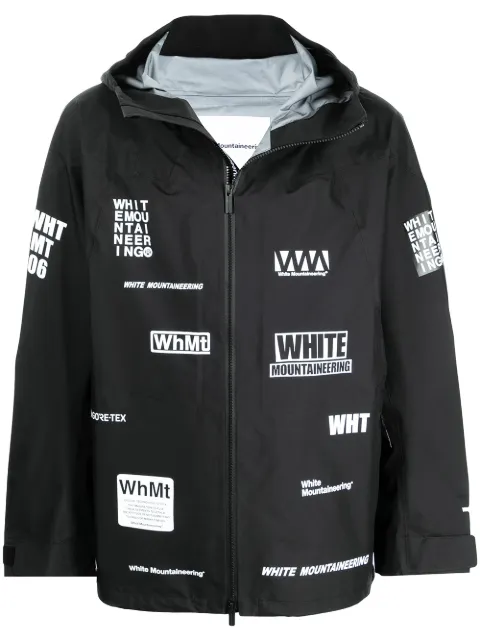 White Mountaineering graphic-print zip-up lightweight jacket