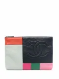 CHANEL Pre-Owned 2015 CC colour-block clutch bag - Blue