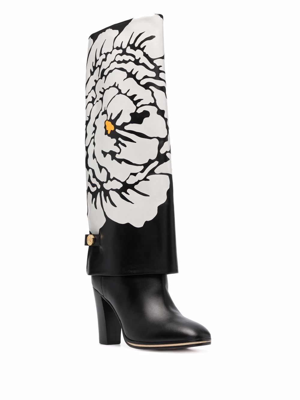 фото Pollini floral print knee length boots