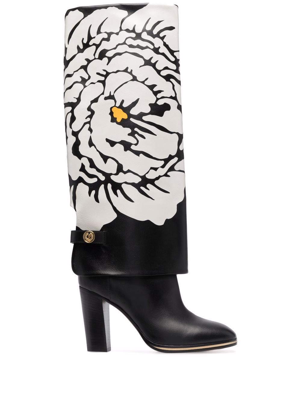 фото Pollini floral print knee length boots