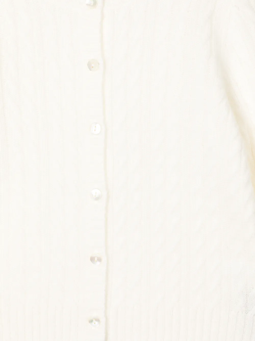  N.peal Kids Cardigan Mit Zopfmuster   Weiß 