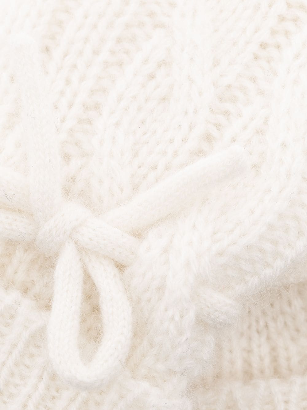 Shop N•peal Cable-knit Mittens In New Ivory